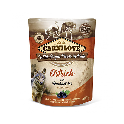 CARNILOV PATE OSTRICH+BLACKBER 300G