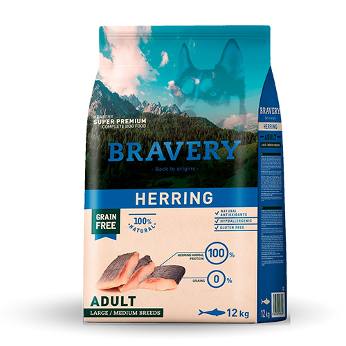 BRAVERY HERRING ADULT LARG/MED 4KG