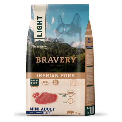 BRAVERY IBE PORK MINI ADULT LIGHT 2KG