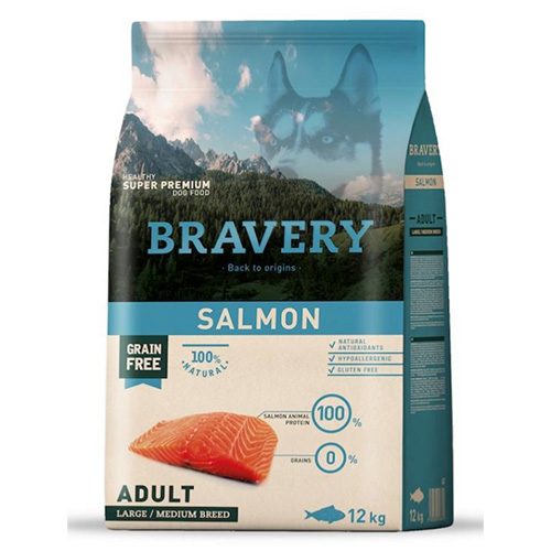 BRAVERY SALM ADULT LARG/MED 12 KG