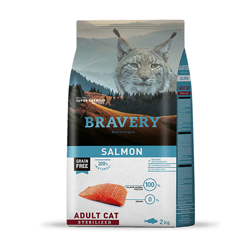 BRAVERY CAT ADULT STERIL SALMON 2KG