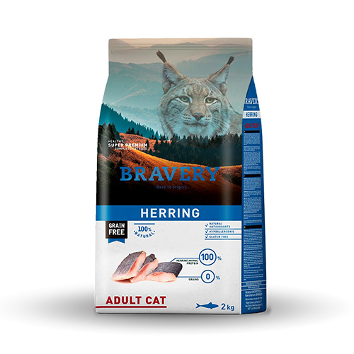 BRAVERY HERRING ADULT CAT 2KG