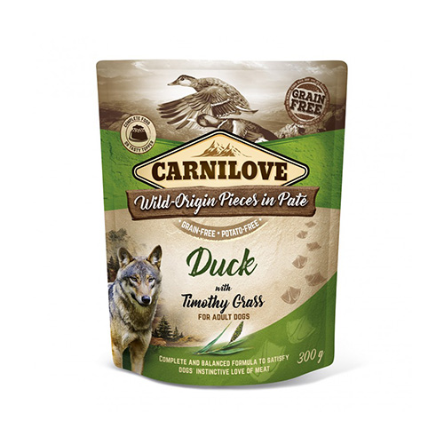 CARNILOVE PATEE DUCK+TIMOTHY 300GR