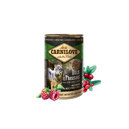 CARNILOVE (CANS) WILD MEAT 400GR Duck & Pheasant 400gr (sans céréales)