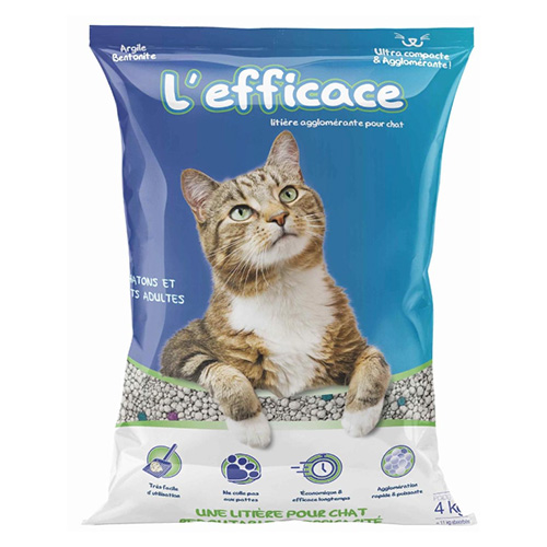 LITIERE BENTONITE L'EFFICACE 4KG
