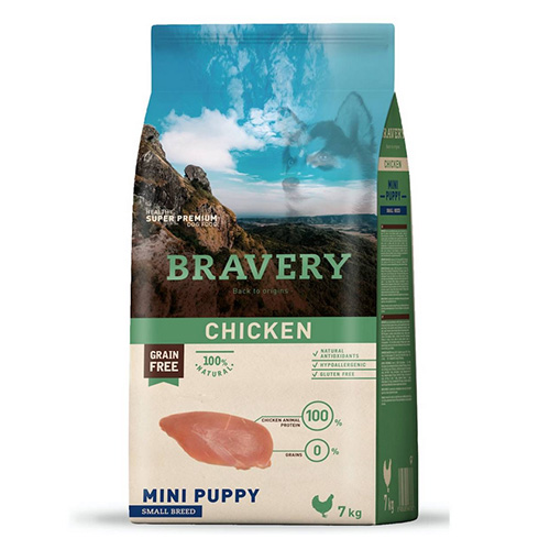 BRAVERY PUPPY CHICKEN SMALL BR 7 KG