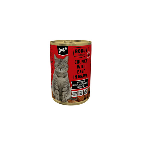 ROKUS  BOULETTE BOEUF 410 GR ROUGE X 24