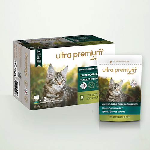 ULTRA PREMIUM POULET ÉMINCÉS GELÉE CT 12 SACHETS  FRAÎCHEURS