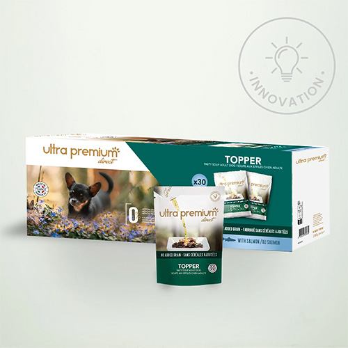 ULTRA PREMIUM TOPPER SAUMON & PETITS POIS 30 SACHET FRAÎCHEUR