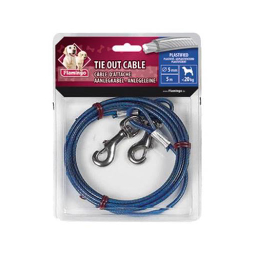 CABLE DE NICHE PLASTIFIE BLEU 5M