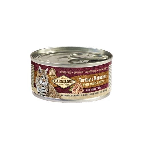 CARNILOVE CAT TURKEY&REINDER FOR ADULT 100G