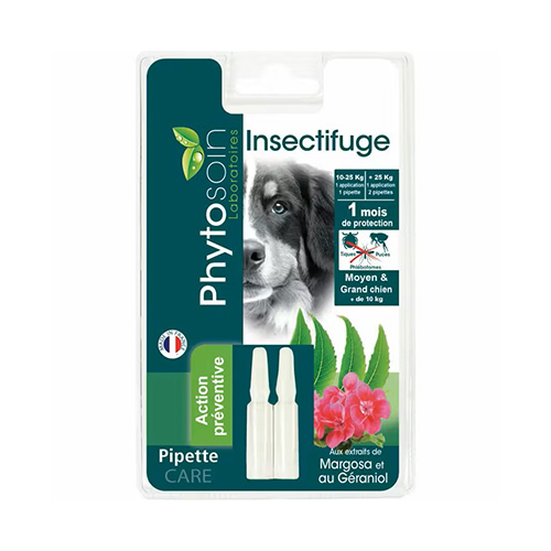 PIPETTES INSECT.GRAND CHIEN X2