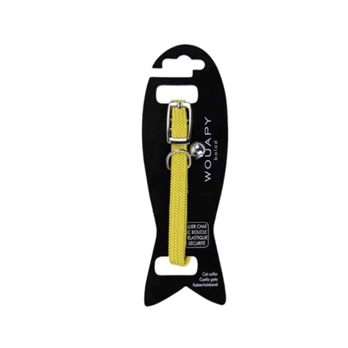 COLLIER CHAT ELASTIC FLUO JAUNE
