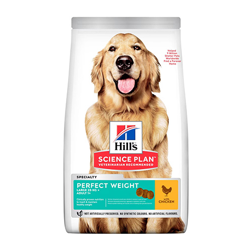 HILL'S SP ADULT PERFECT WEIGHT GRAND CHIEN POULET 12KG