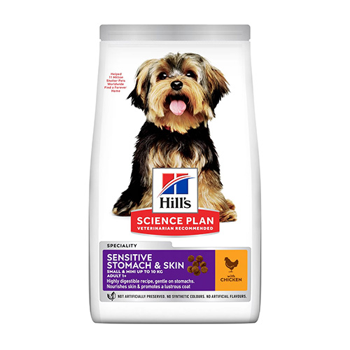 HILL'S SP ADULT SENSITIVE STOMACH & SKIN SMALL & MINI POULET 1,5KG