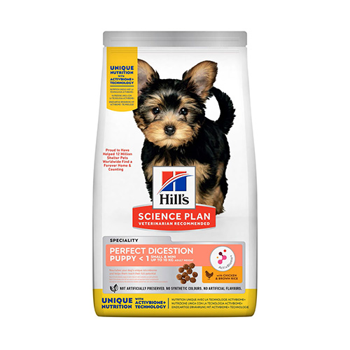 HILL'S SP PUPPY PERFECT DIGESTION SMALL & MINI CHIOT PETITE TAILLE 1,5KG