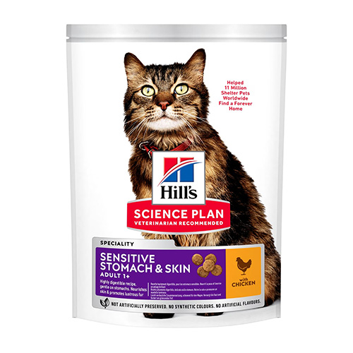 HILL'S SP SENSITIVE STOMACH & SKIN CHAT POULET 1,5KG