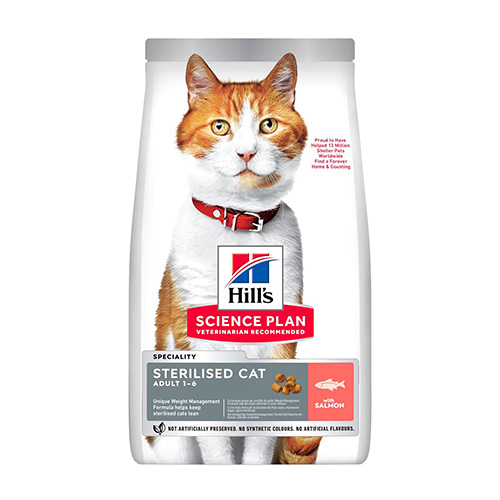 HILL'S SP YOUNG ADULT STERILISED CHAT SAUMON 1,5KG