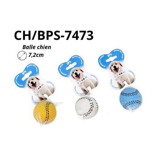 JOUET CHIEN BALLE 7,2 CM - 1 PC