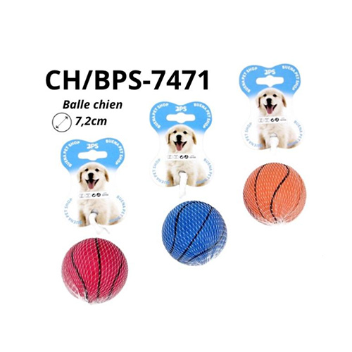 JOUET CHIEN BALLE 7,2 CM - 1 PC